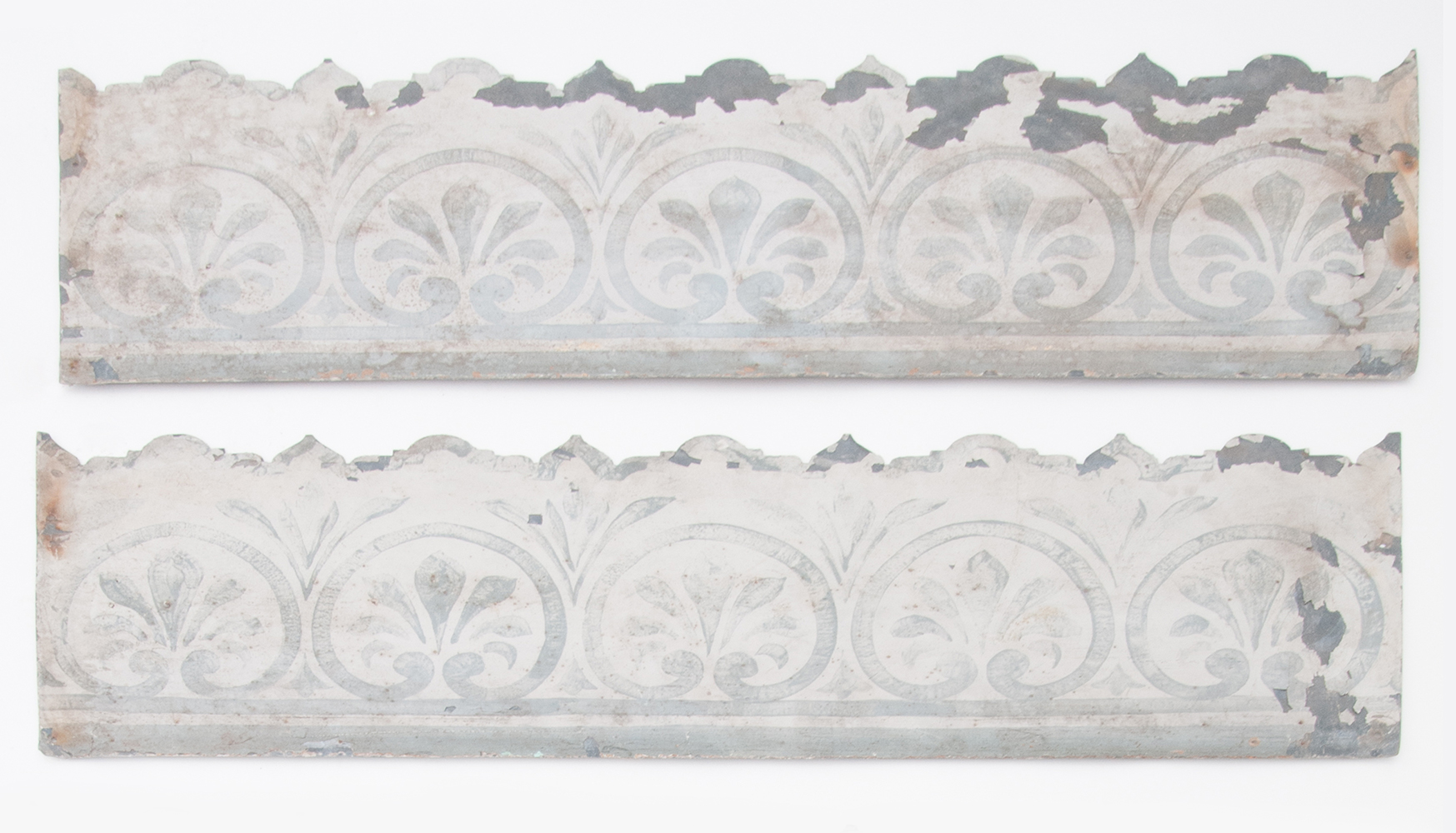 Set of 4 rare 19th Century French zinc panels 18.5ft Nikki Page Antiques