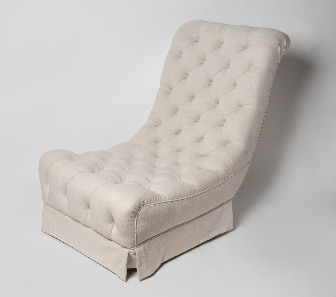 Antique deep button chair Nikki Page Antiques