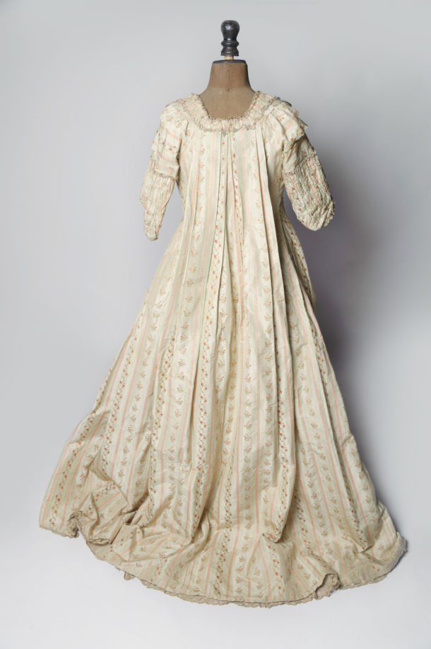 Rare 18th Century silk sack back gown | Nikki Page Antiques