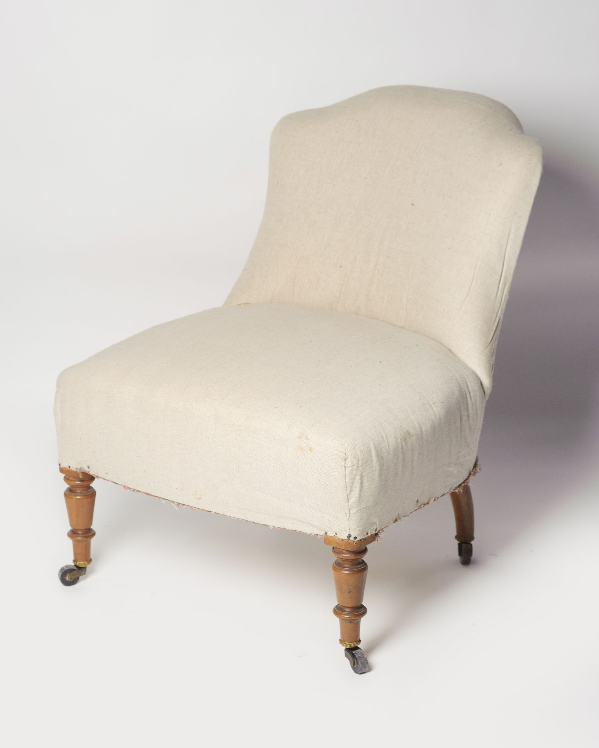 Antique French slipper chair Nikki Page Antiques
