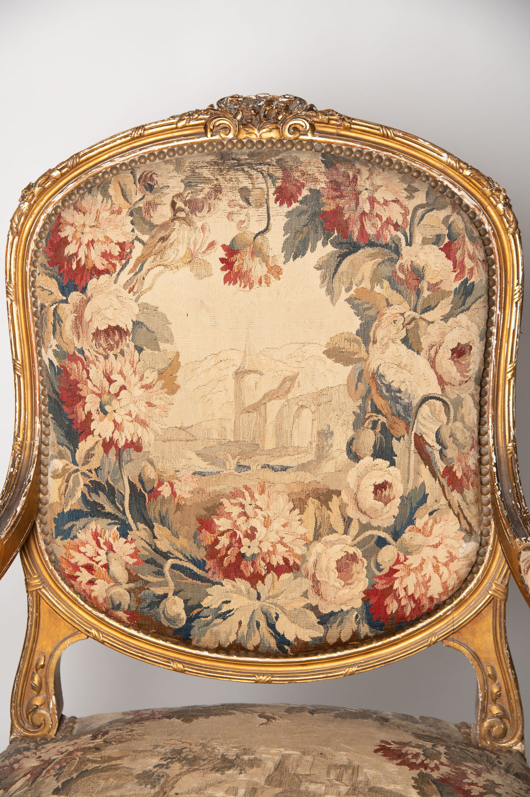 Rare antique French Aubusson chair Nikki Page Antiques