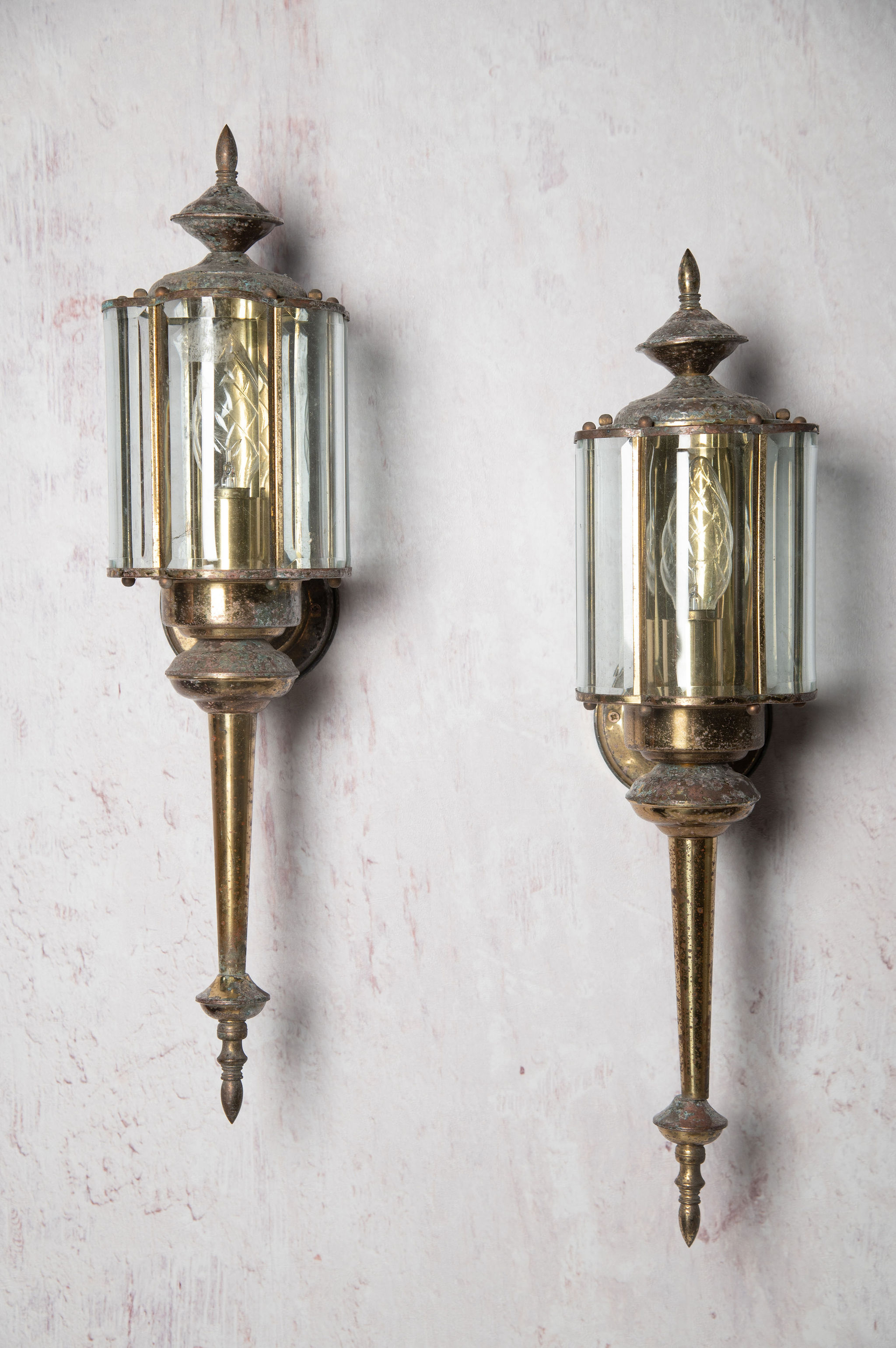 Pair of vintage coach lights Nikki Page Antiques