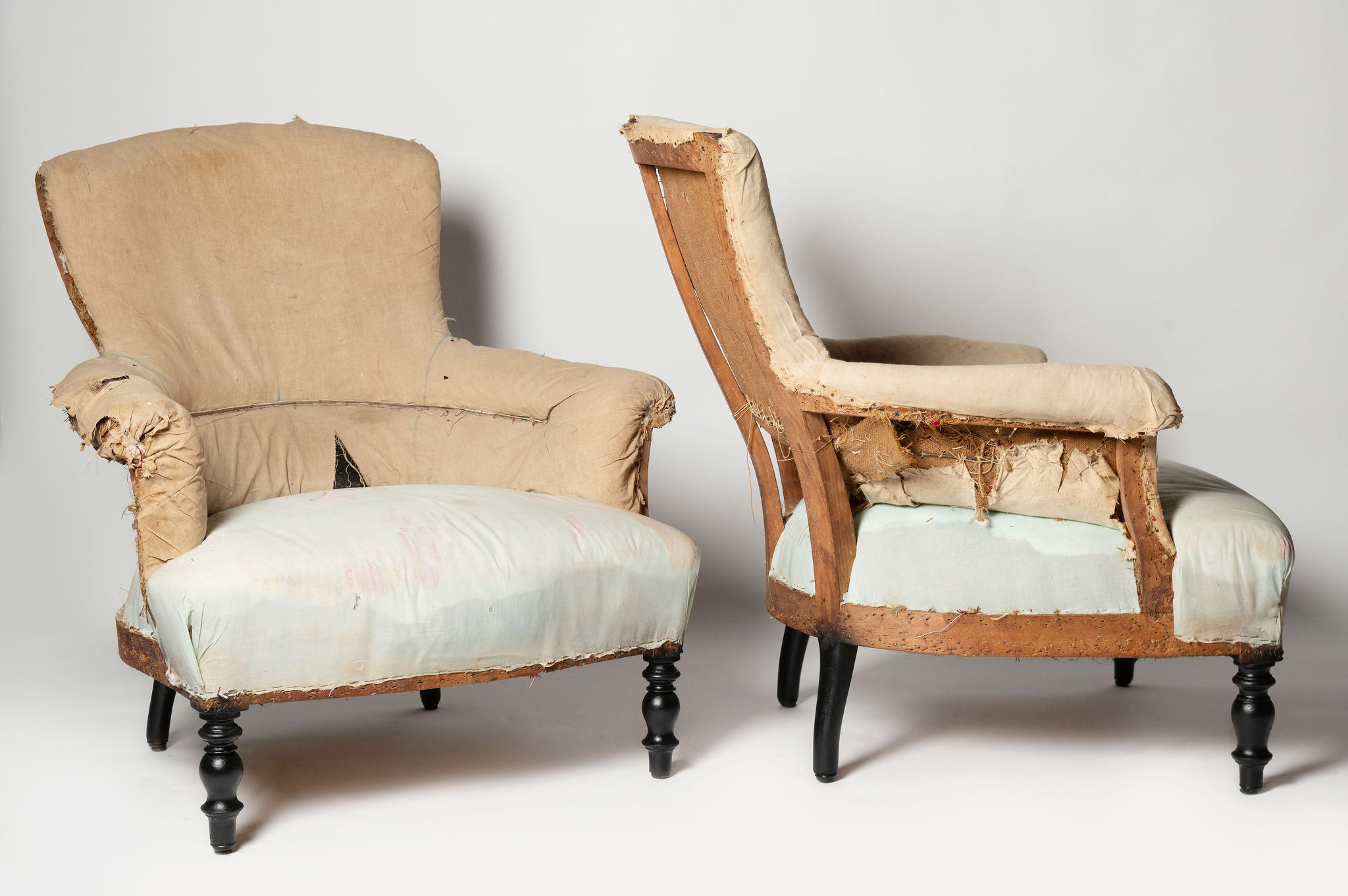 Large pair of antique French chairs Nikki Page Antiques