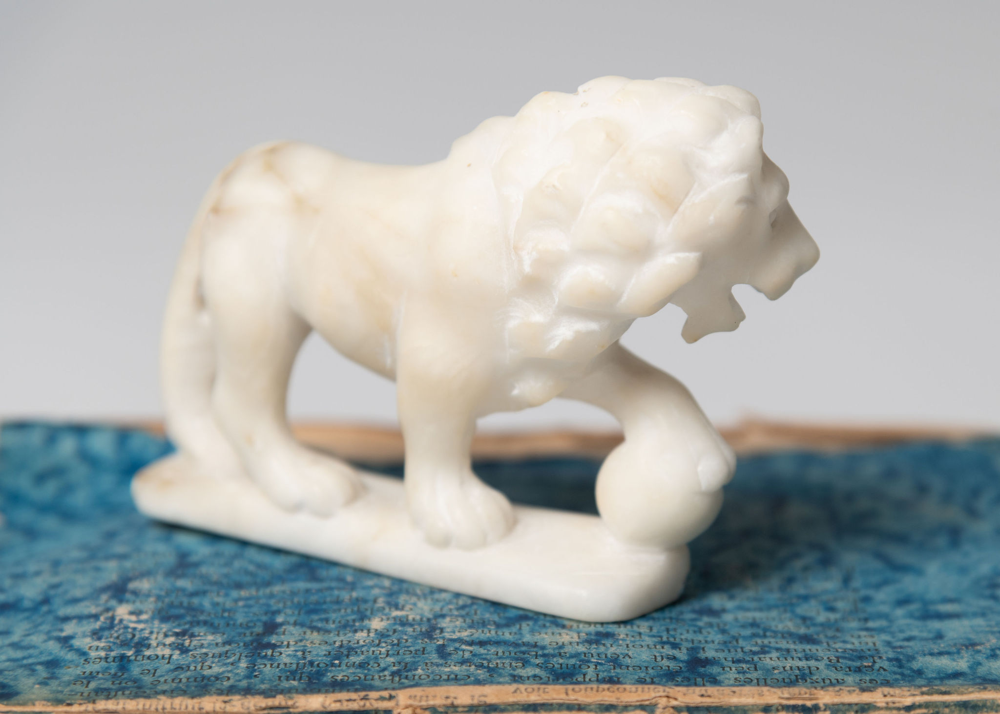 Small antique marble lion Nikki Page Antiques