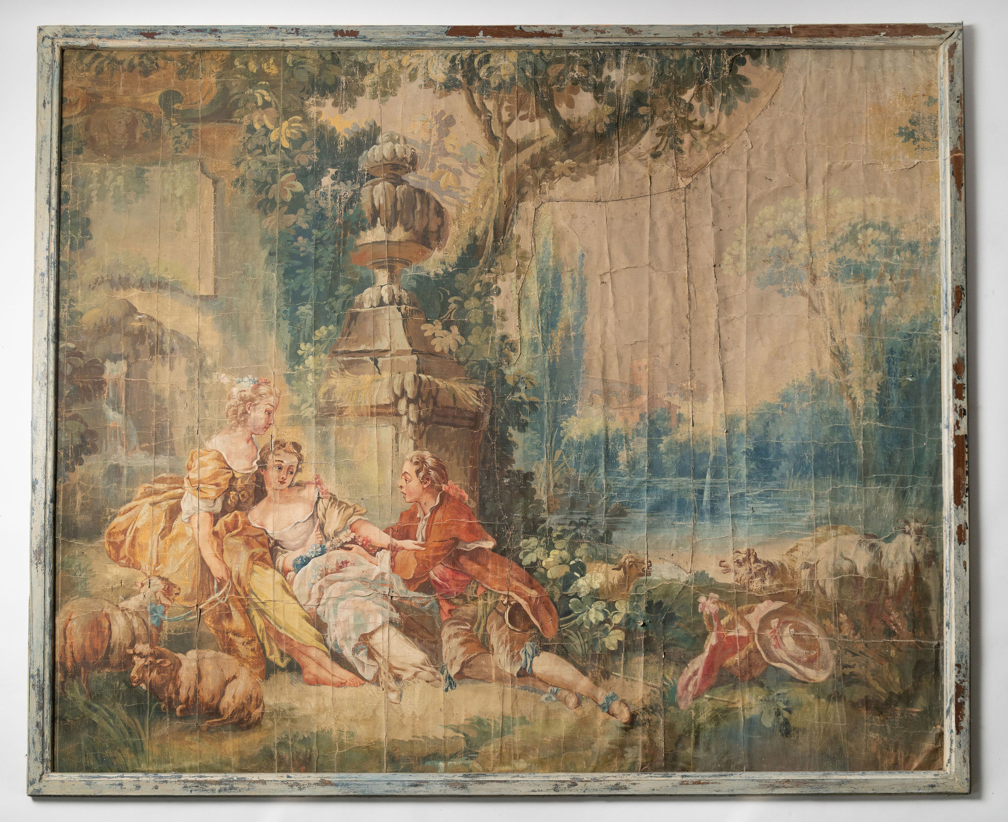 Large antique Aubusson cartoon Nikki Page Antiques